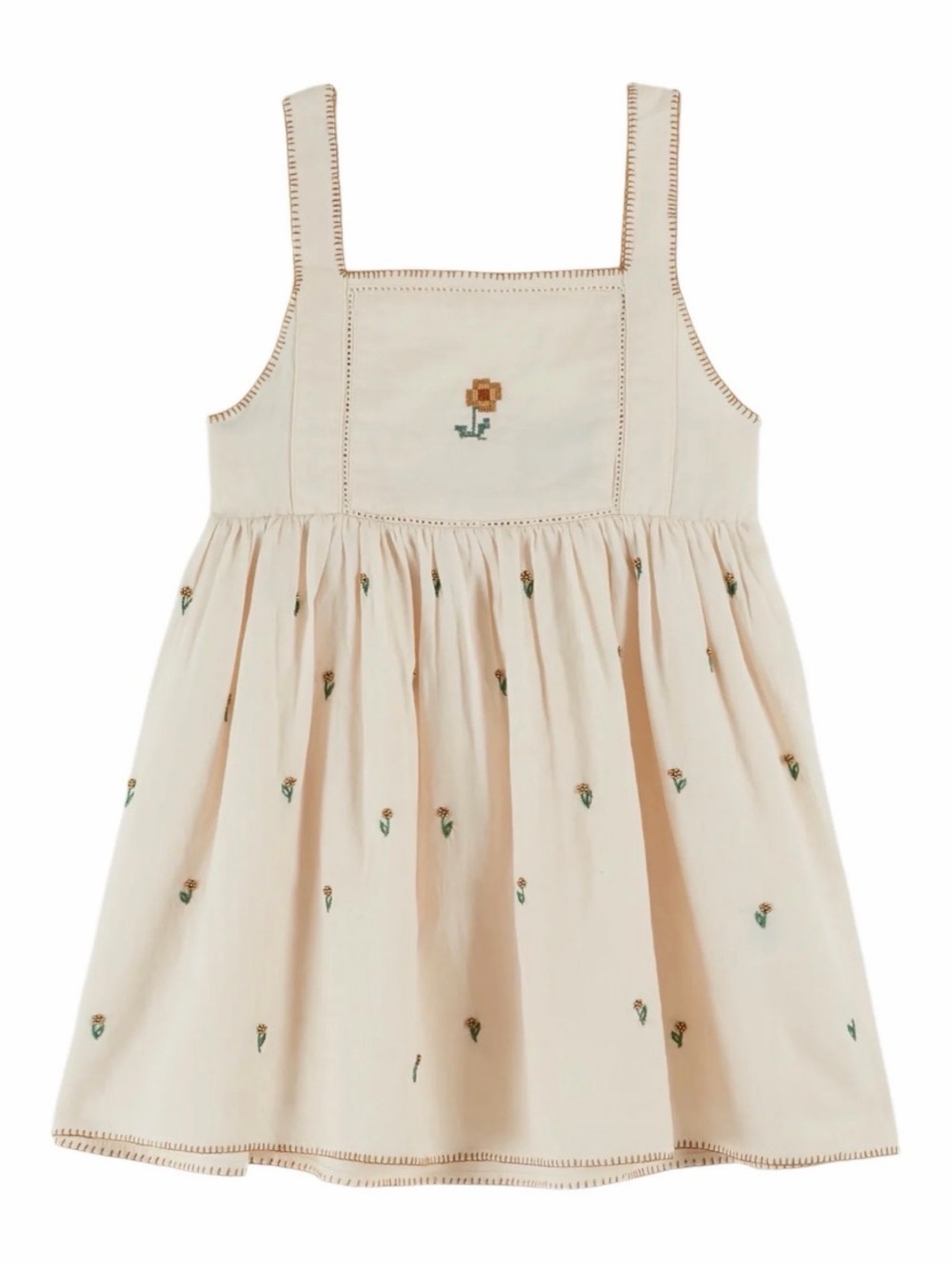 Emile Et Ida All Over Hand-Embroidery Dress